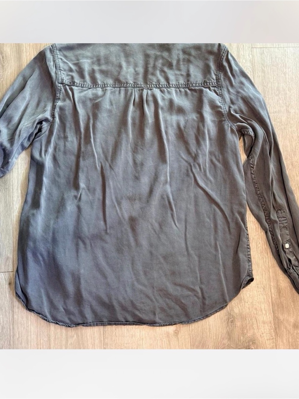 Abercrombie & Fitch Washed Button-Down Shirt - Gray - Picture 2 of 4